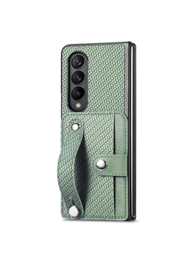 اس-توب جراب لهاتف Samsung Galaxy Z Fold2 مزود بسوار معصم ومسند وبطاقة ومحفظة وغطاء خلفي وحافظة هاتف - Image 2