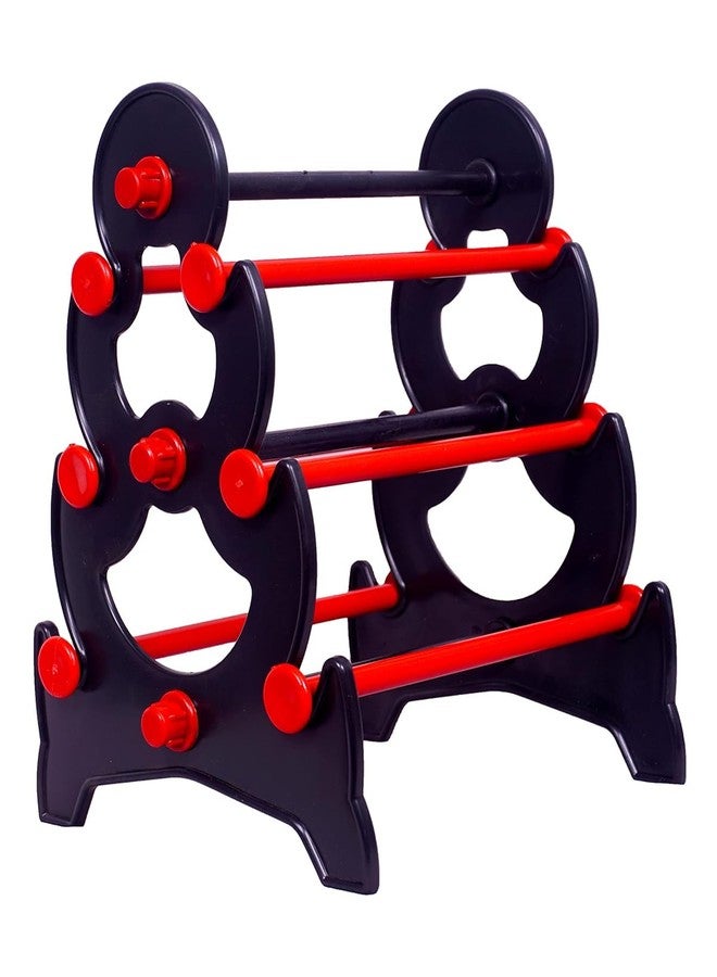RSV Plastic 3 Step - Tower 144 Bangle Display Stand - Red & Black - Image 1