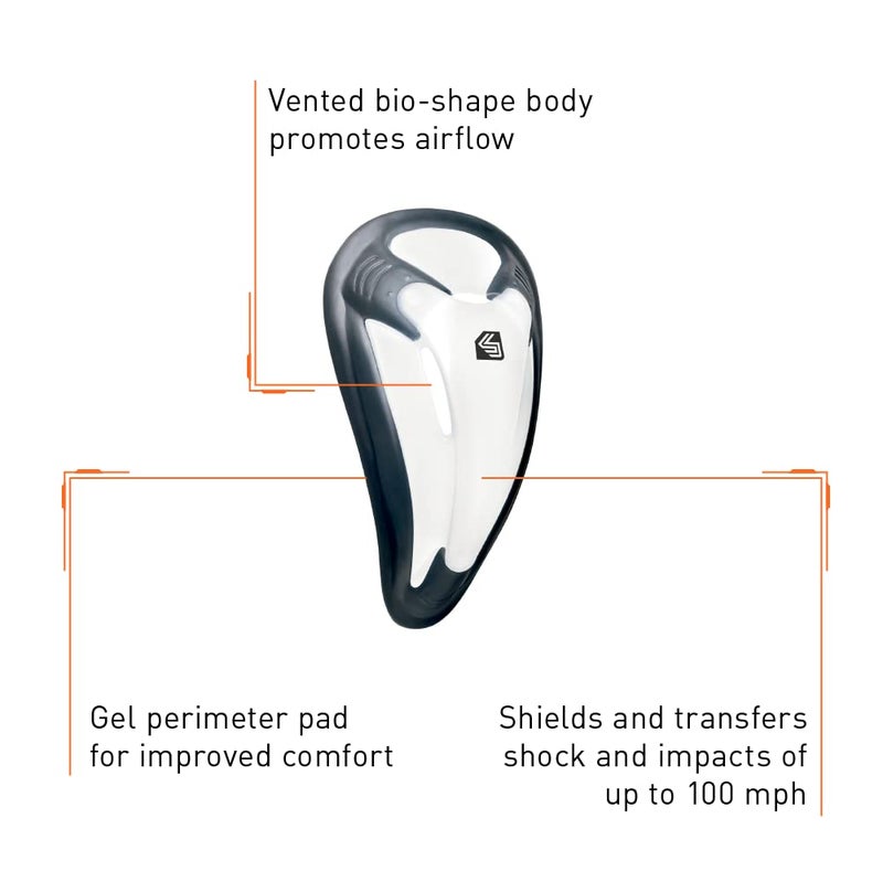 Shock Doctor Compression Shorts Men, Protective Bio-Flex Cup, Moisture-Wicking, Vented Protection. Adult Men Sizes. White - Image 2