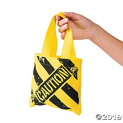 Fun Express - Mini Construction Zone Tote Bags for Birthday - Apparel Accessories - Totes - Novelty Totes - Birthday - 12 Pieces - Image 2