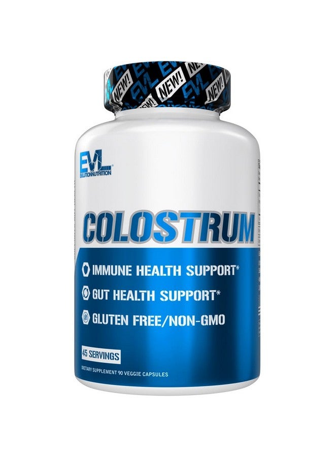 Evlution Nutrition Colostrum - Immune Health Support - Gut Health Support - 1,000mg Colostrum Per Serving - Gluten Free & Non-GMO - Dietary Supplement - 45 Servings - 90 Veggie Capsules - Image 1