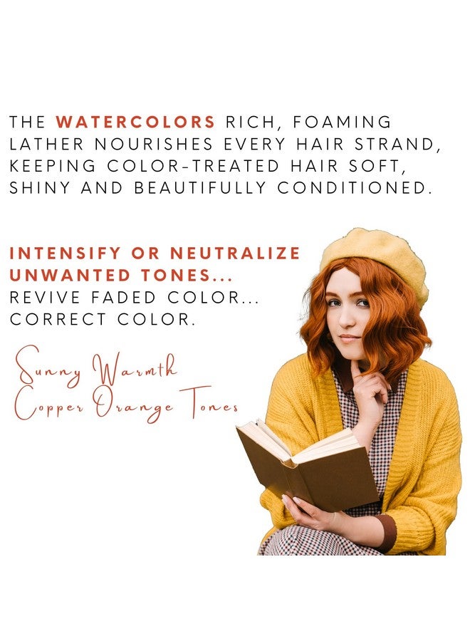 Watercolors Color Depositing Shampoo Semi Permanent Hair Color 8.5 Oz Liquid Copper - Image 2