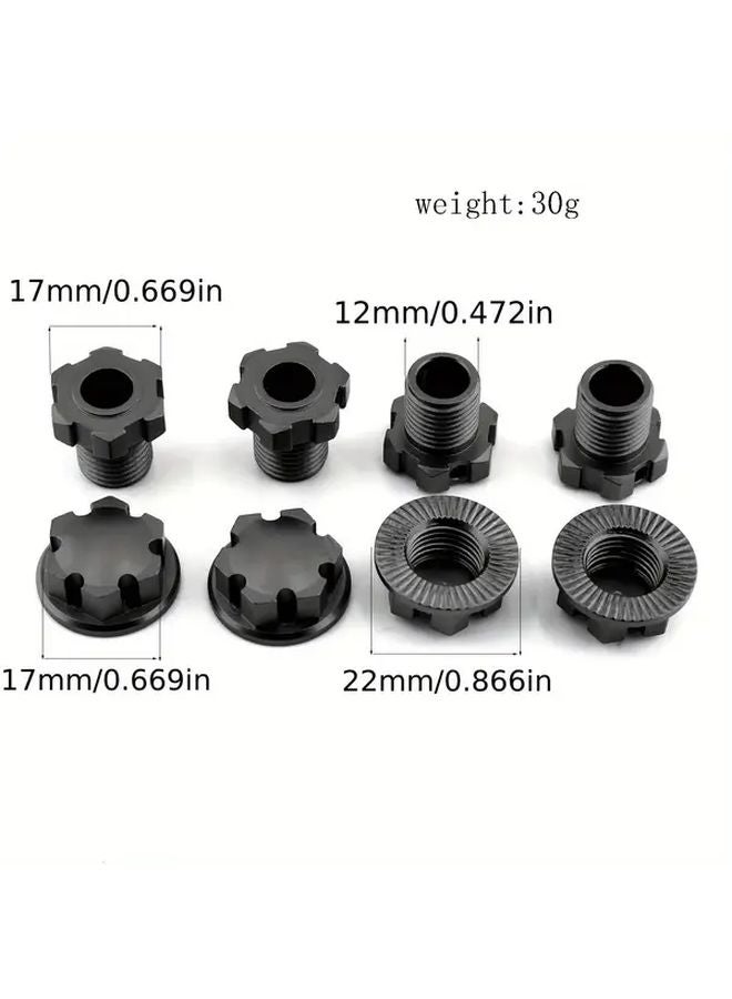 Black 17mm Hex Hub Combiner for TRAXXAS X MAXX E Revo 2 0 Snow Scraper - Image 1