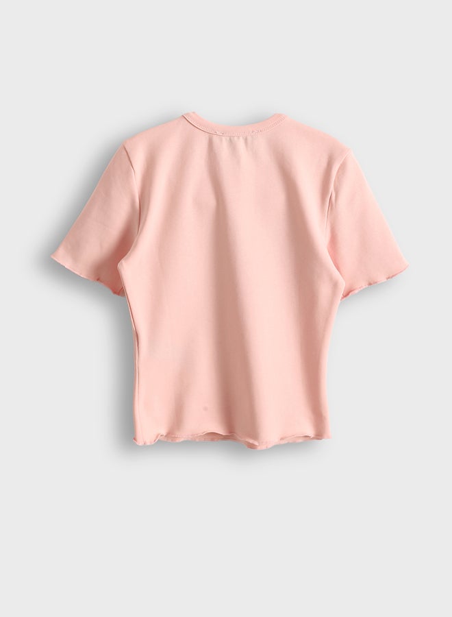 LC WAIKIKI Crew Neck Printed Women's Crop Top  - Image 2
