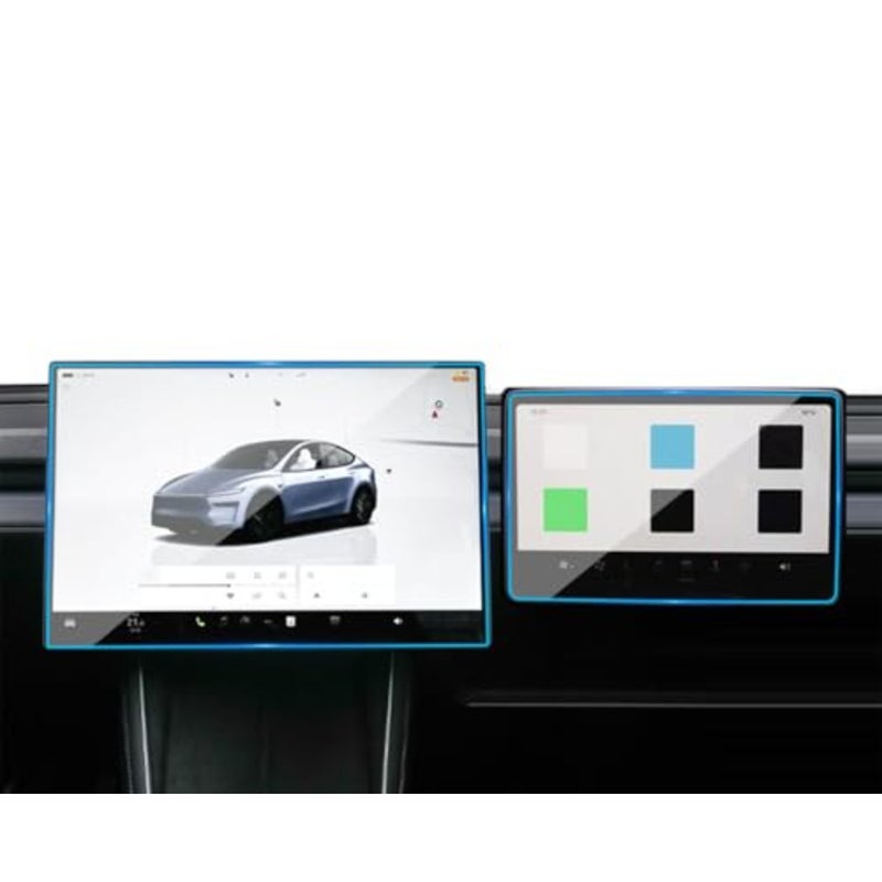 قطعتان من واقيات الشاشة الفاخرة من الزجاج المقوى 9H مناسبة لملحقات Tesla Model Y Juniper 2026، شاشة ملاحة مقاس 16 بوصة فقط، حماية فيلم HD، مضادة للوهج والخدش - Image 1