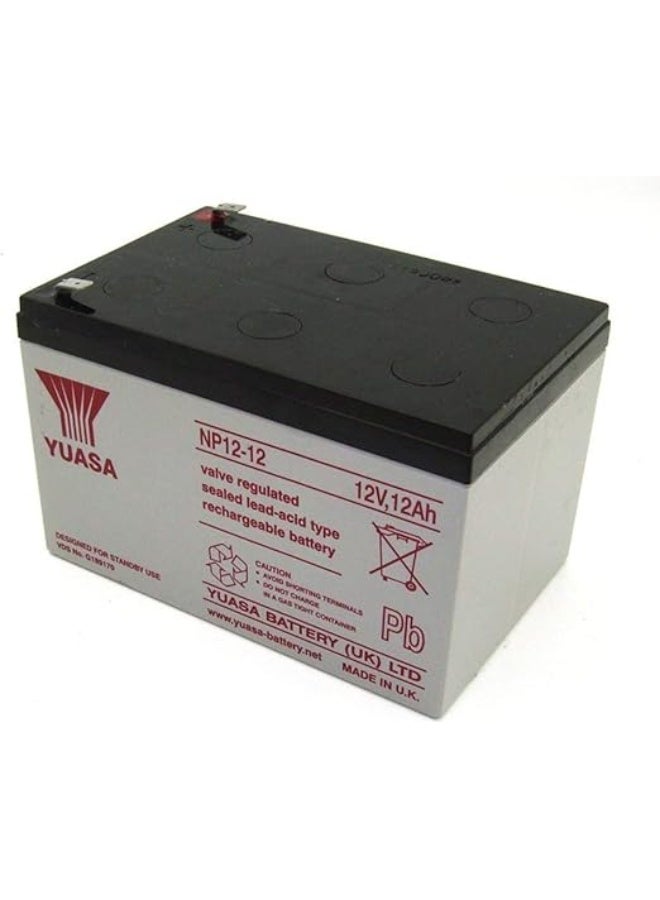 Yuasa Genuine NP 12-12 12 Volt 12 AmpH SLA Battery with F2 Terminal - Image 2