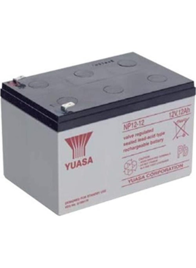 Yuasa Genuine NP 12-12 12 Volt 12 AmpH SLA Battery with F2 Terminal - Image 1