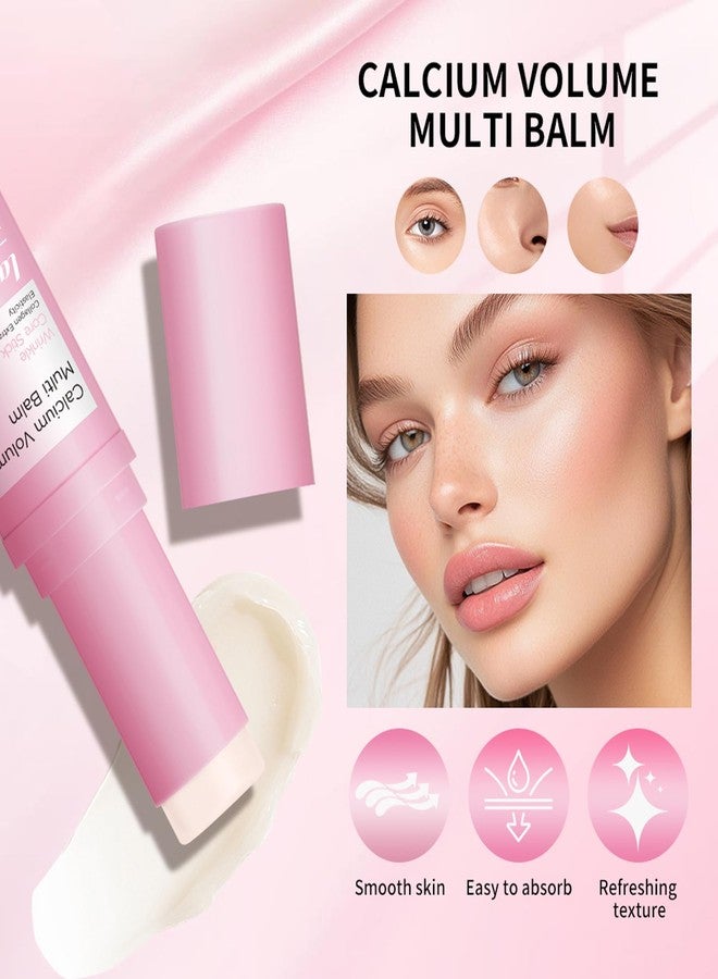 BANGFENG Cemenrete Calcium Volume Multi Balm Stick, Korean Collagen Moisturizing Glow, Hydrating & Anti-Aging Almond Vitamin E for Face, Eyes, Lips & Neck (Multi Balm Stick, 2) - Image 5