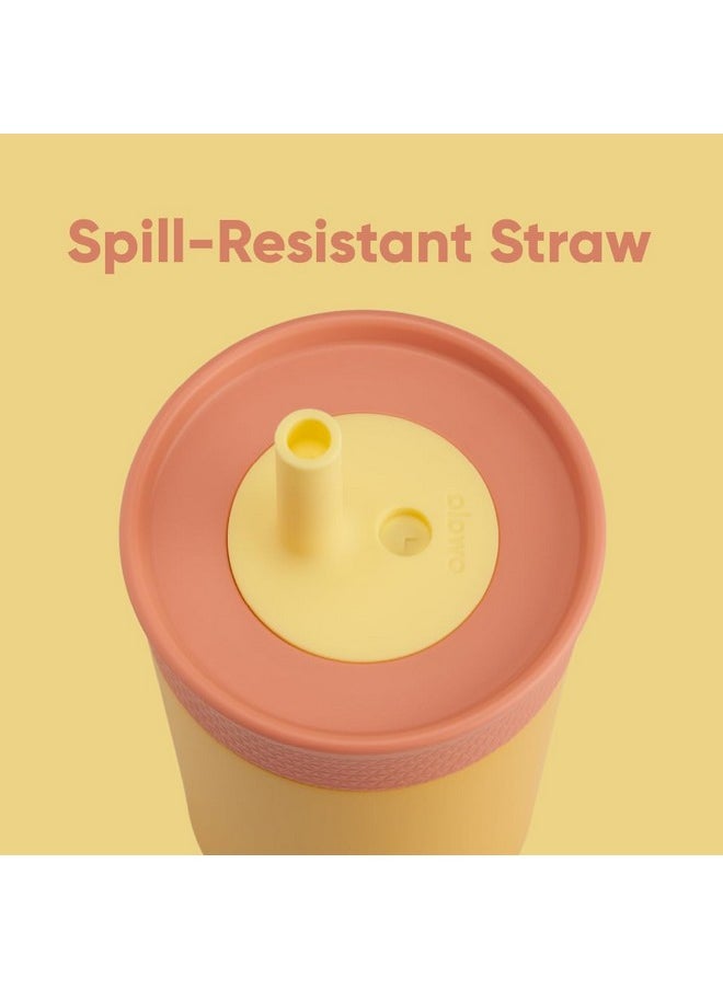 Owala - Kids Insulation Stainless Steel Tumbler With Spill Resistant Flexible Straw Easy To Clean Kids Water Bottle Great For Travel Dishwasher Safe 12 Oz Pink And Purple (Lilac Rocket) - Image 1