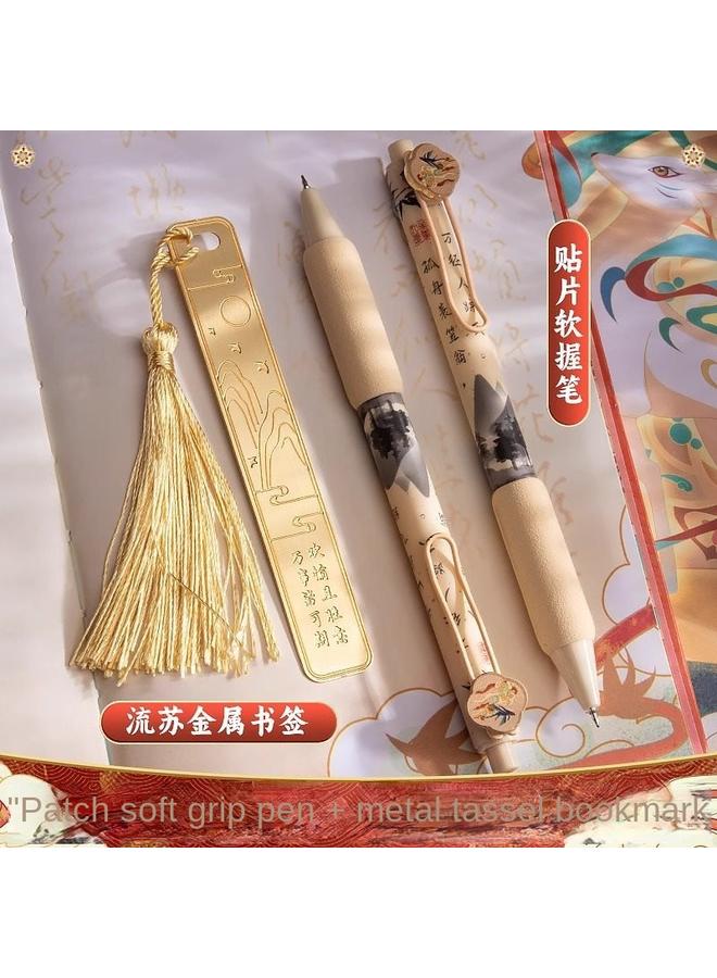 Bluejw Hand Book Suit Gift Box Vintage Illustration Hand Book Girl's Antique Chinese Style Children's Notebook Small Cane - Image 4