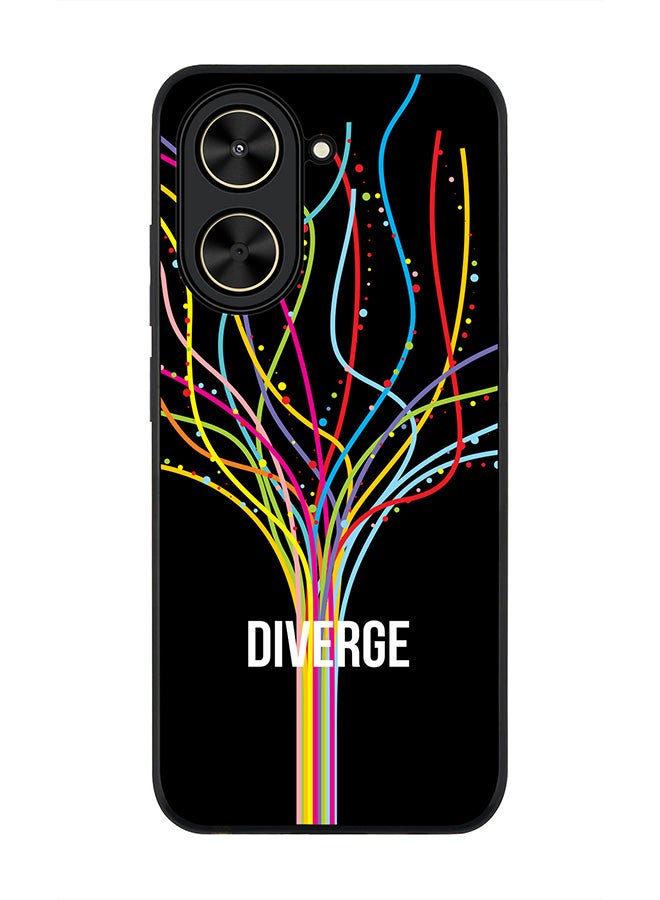 Stylizedd For Xiaomi Poco C71 / Redmi A5 4G Case,Slim fit Camera Protection, Shockproof Thin Phone cover  - Diverge (Black)