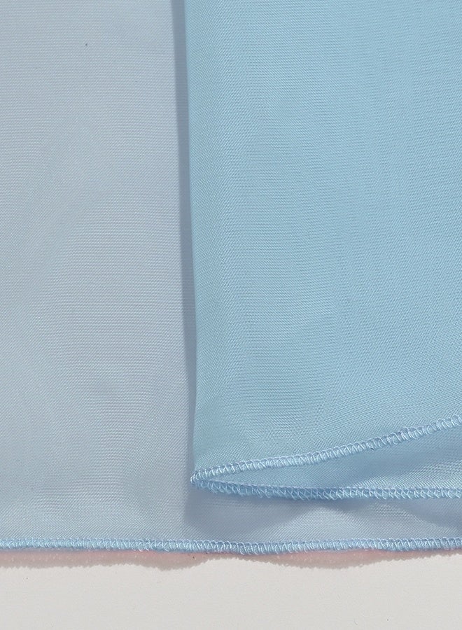 DUNISO 4 Pack Light Blue Organza Chair Sashes, 275×17cm Organza Sheer Chair Bows for Wedding, Party & Banquet Decoration - Image 3