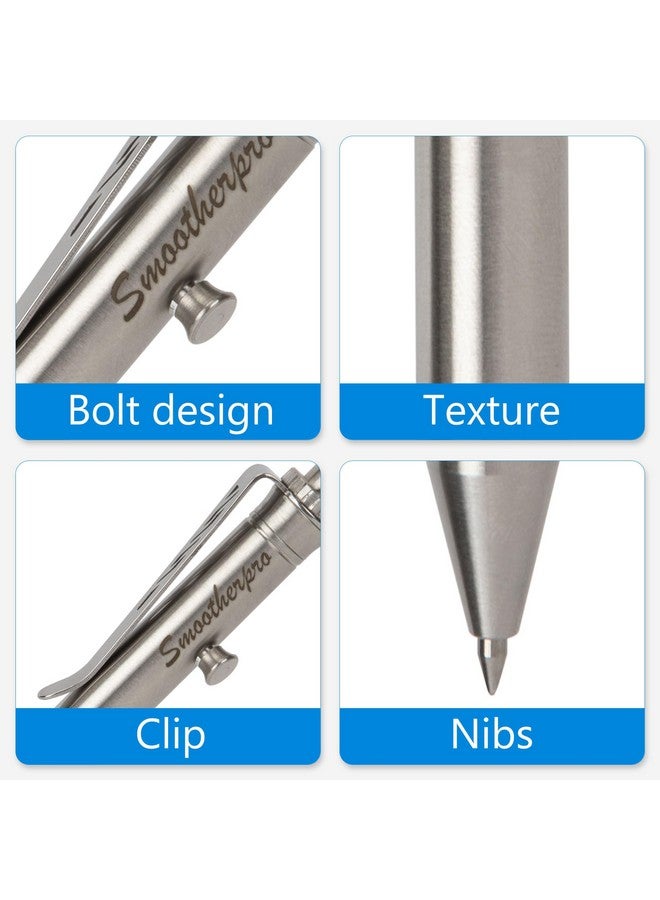 قلم بولت أكشن متوافق مع بايلوت جي 2 مع مشبك من الفولاذ المقاوم للصدأ للاستخدام اليومي كهدية عمل، لون طبيعي (Tc142Na) - Image 3