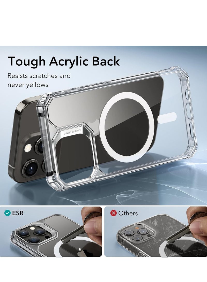 ELTRAZONE for iPhone 15 Pro Case, Compatible with MagSafe, Set with 2 Screen Protectors and Single Camera Lens Protectors, Air Guard Corners, Yellowing-Resistant Acrylic Back, Air Armor Series, Clear - Image 4