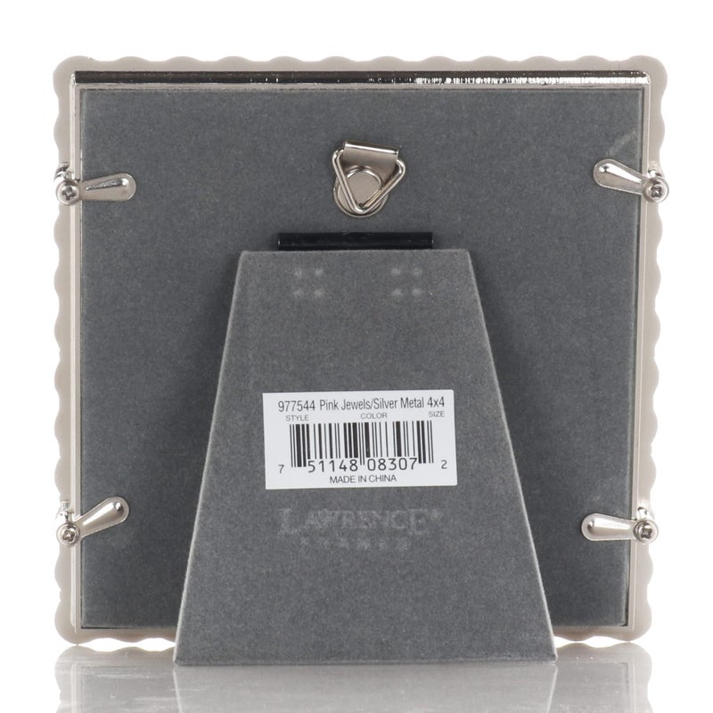 Lawrence Frames 4x4 Silver Metal Sparkle Frame - Soft Pink - Image 5