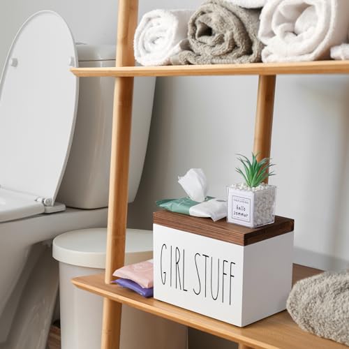 DRASTAR Tampon Holder for Bathroom, Feminine Product Organizer, Pad Organize Case with hinged lid, Shark Week Tampon Storage, Lady Stuff Box for Bathroom Accessories - Image 3