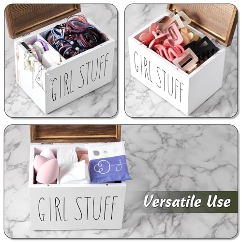 DRASTAR Tampon Holder for Bathroom, Feminine Product Organizer, Pad Organize Case with hinged lid, Shark Week Tampon Storage, Lady Stuff Box for Bathroom Accessories - Image 5