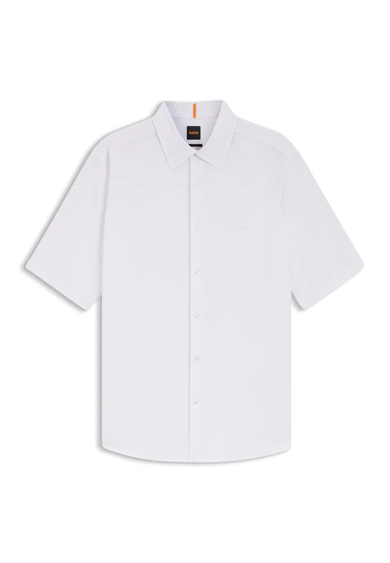 BOSS White Regular-fit shirt in soft-washed Oxford cotton for Men | Best Price UAE