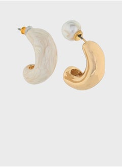 ELLA Pearl Hoop Earrings  - Image 1
