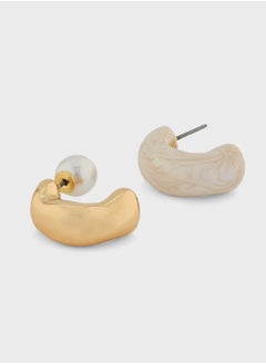 ELLA Pearl Hoop Earrings  - Image 2
