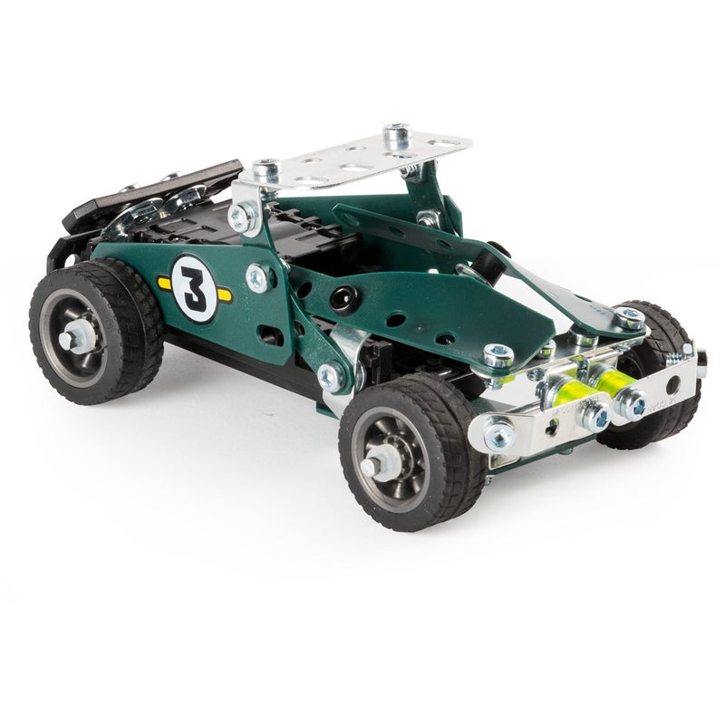 Meccano by Erector 5 in 1 Roadster Pull Back Car Building Kit, STEM Engineering Education Toy for Ages 8 and up - Image 4