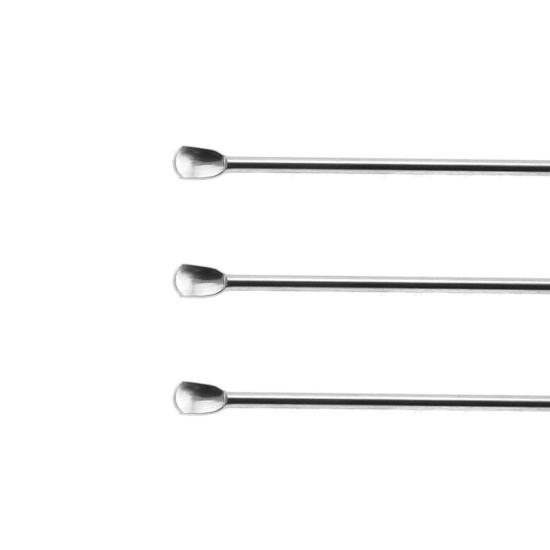 Maxmoral 1 Set Stainless Steel Micro Lab Sampling Scoop Spatulas Combination Reagent Spoon Laboratory Supplies (Pack of 4) - Image 3