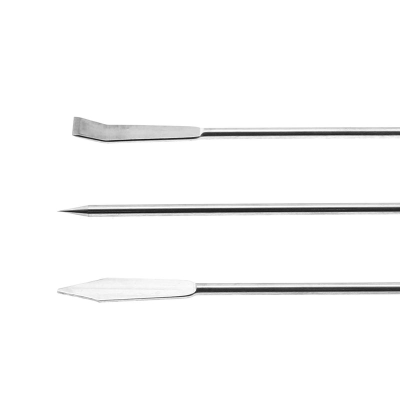 Maxmoral 1 Set Stainless Steel Micro Lab Sampling Scoop Spatulas Combination Reagent Spoon Laboratory Supplies (Pack of 4) - Image 2