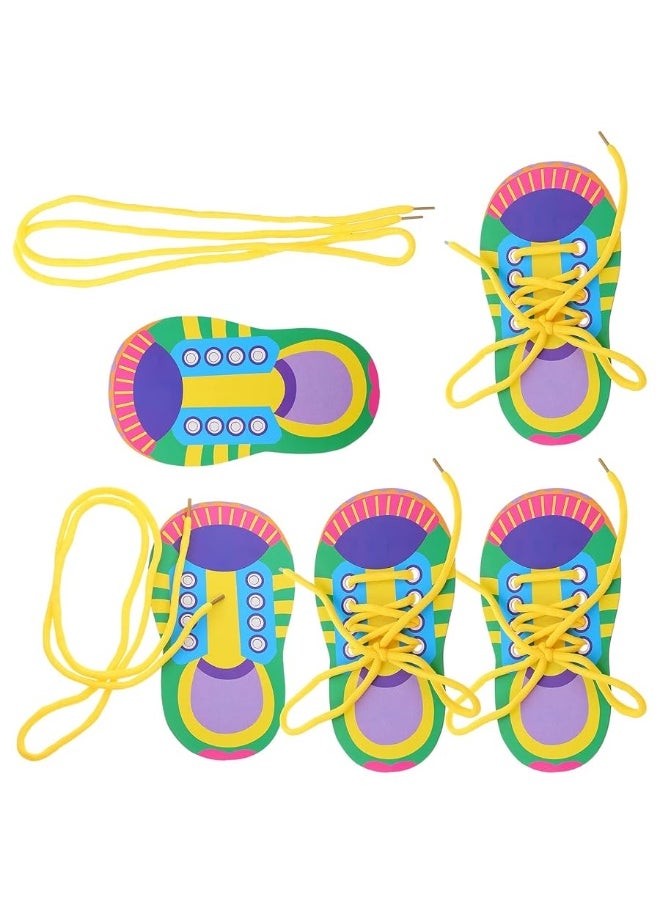 NUOBESTY NUOBESTY Shoelace Threading Teaching Toys Learn to Tie Shoelaces Toy Kids Toddlers Fine Motor Skills Toy Early Educational Toys, 5 Sets â€¦  - Image 4