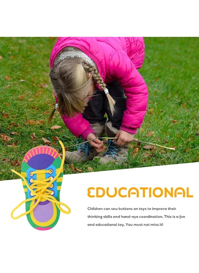 NUOBESTY NUOBESTY Shoelace Threading Teaching Toys Learn to Tie Shoelaces Toy Kids Toddlers Fine Motor Skills Toy Early Educational Toys, 5 Sets â€¦  - Image 2