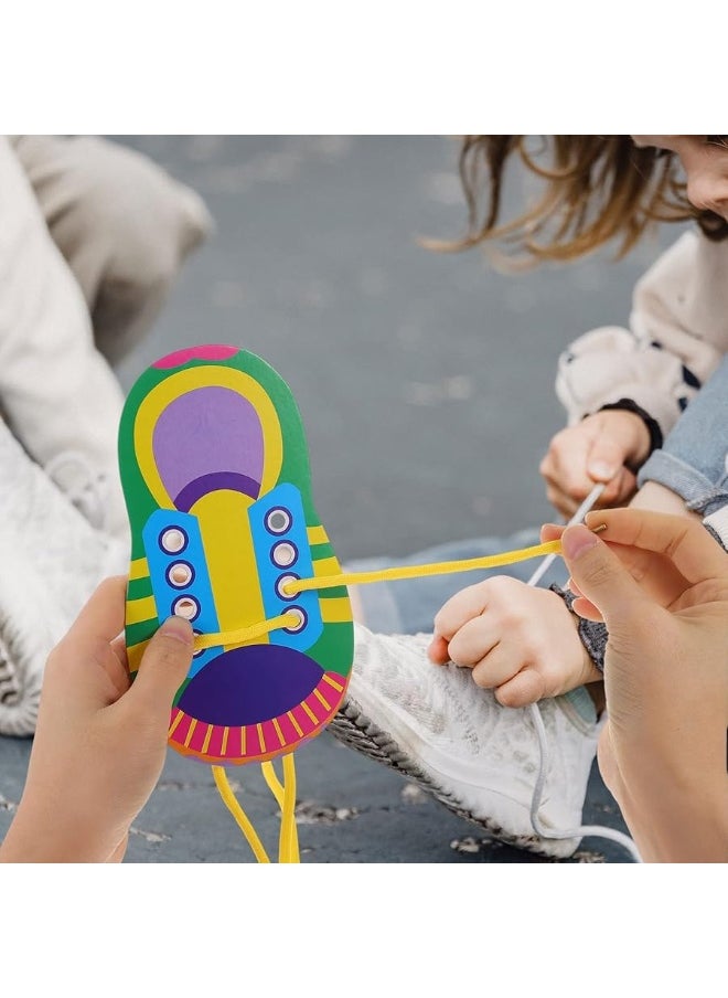 NUOBESTY NUOBESTY Shoelace Threading Teaching Toys Learn to Tie Shoelaces Toy Kids Toddlers Fine Motor Skills Toy Early Educational Toys, 5 Sets â€¦  - Image 5