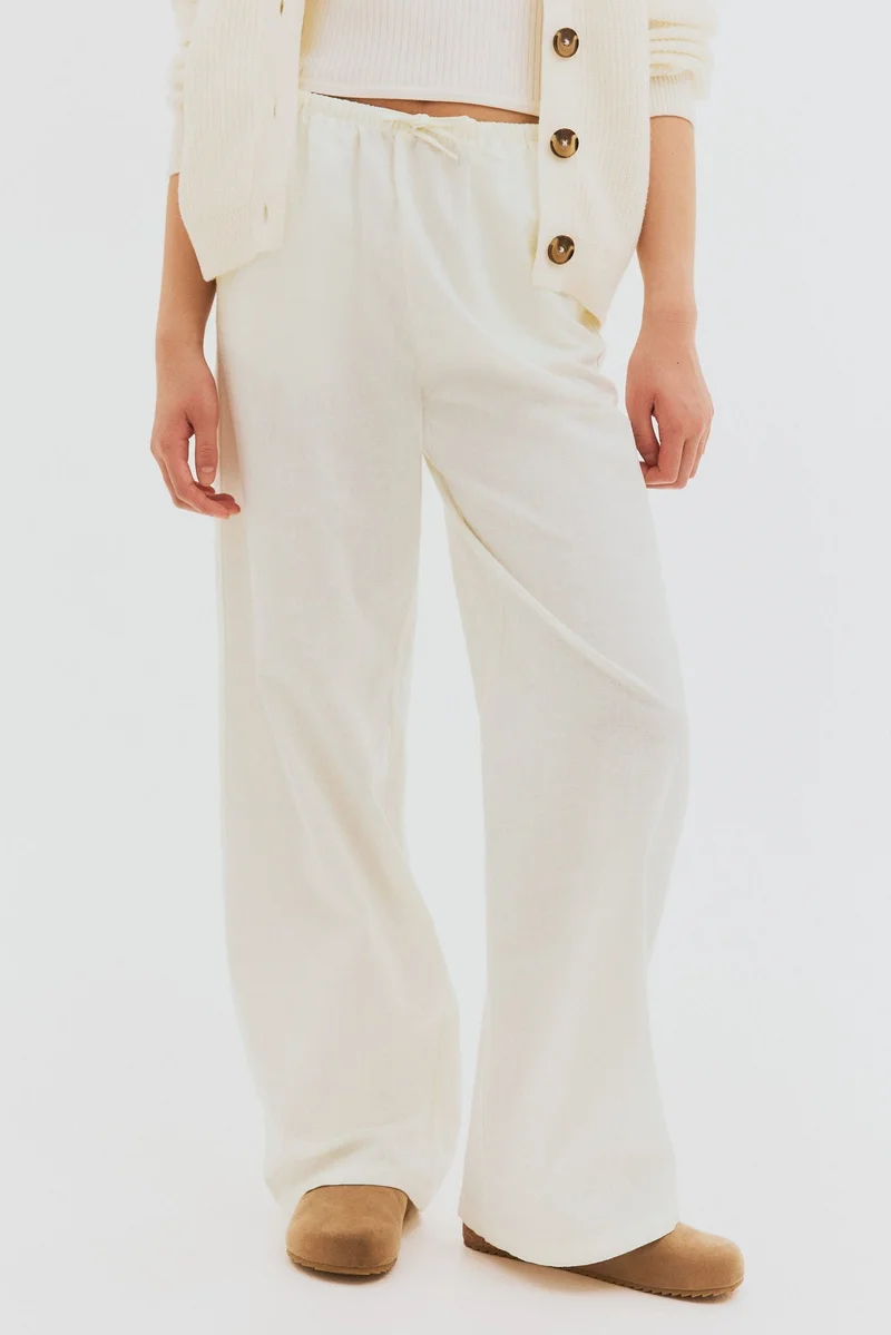 اتش اند ام Linen-blend trousers