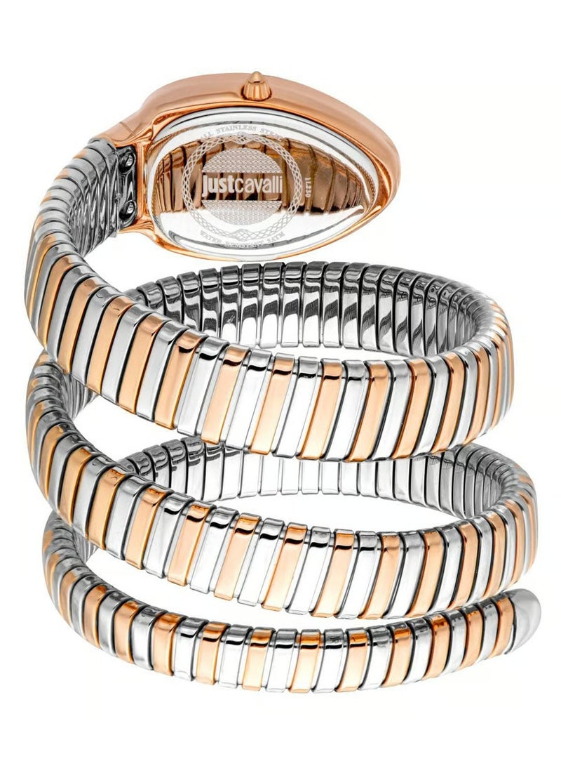 جي سي ساعة جست كافالي النسائية من الفولاذ المقاوم للصدأ، مينا فضي | JC1L230M0075 - Image 2