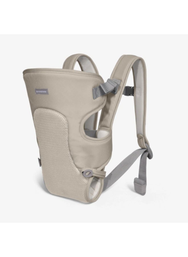 KIKKABOO حمالة ظهر MYRA للأطفال، مريحة، عرض وأحزمة قابلة للتعديل، بدون استخدام اليدين، 3 أوضاع حمل، حتى 9 كجم، خفيفة الوزن، قماش شبكي قابل للتنفس، بيج - Image 1