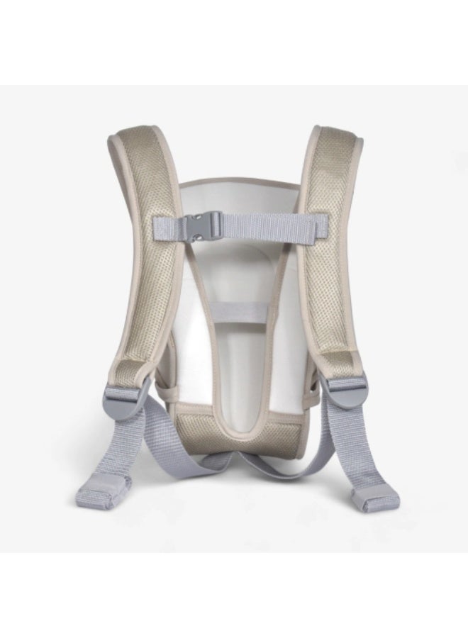 KIKKABOO حمالة ظهر MYRA للأطفال، مريحة، عرض وأحزمة قابلة للتعديل، بدون استخدام اليدين، 3 أوضاع حمل، حتى 9 كجم، خفيفة الوزن، قماش شبكي قابل للتنفس، بيج - Image 3