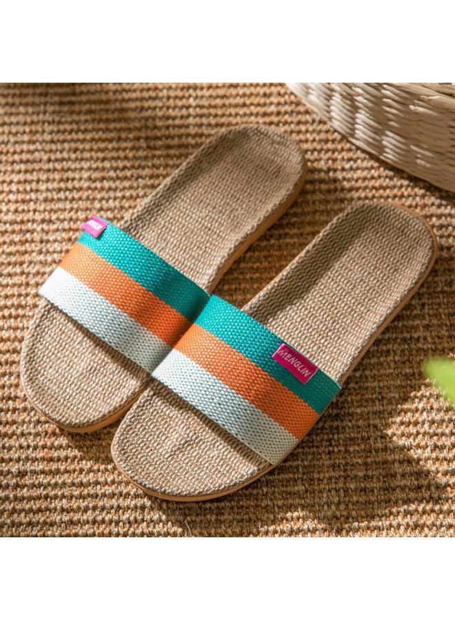 Tzldn Linen Slippers For Women, Summer New Style, Indoor Home Use, Cotton Linen Fabric Floor Slippers For Women And Couples - Image 1