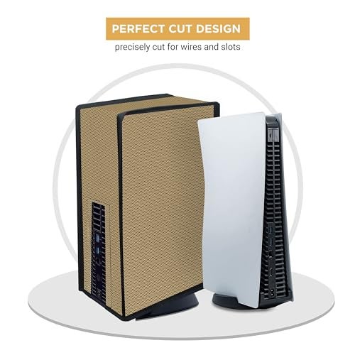 Cranique Waterproof Dust Cover for PS5 Gaming Console Digital Edition & Disc Edition PS5 (Khaki) - Image 3