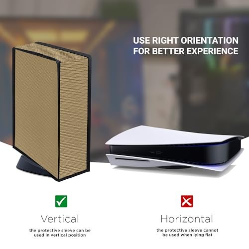Cranique Waterproof Dust Cover for PS5 Gaming Console Digital Edition & Disc Edition PS5 (Khaki) - Image 2