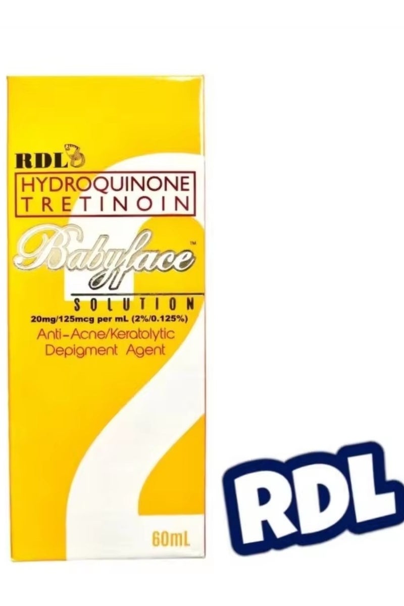 RDL HYDROQUINONE TRETINOIN BABYFACE SOLUTION ANTI -ACNE/KERATOLYTIC DEPIGMENT AGENT NO.1 -60ML