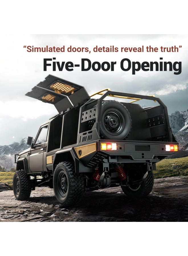 JJRC MN-82S Simulation Full Scale 1:12 Pickup Truck Model Four-wheel Drive Off-road Remote Control Car Toy-Color:Black - Image 5