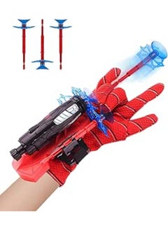 Generic 1 Set Spider Launcher Glove, Spider Gloves Spider Web Spider Toy Kids Web Shooter Hero Toy Glove Spider Cosplay Suction Cup Sponge Balls Spider Props 