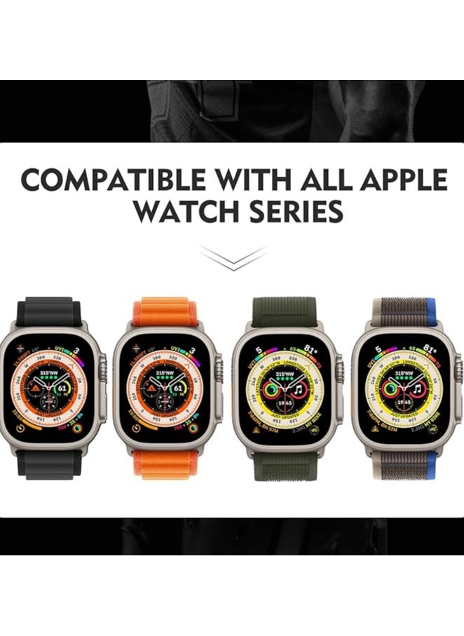 FARROBIZZ 10 Pack/5 Pack FARROBIZZ  Alpine Loop Trail Loop Sport Loop Compatible with Apple Watch Band Ultra 2 49mm 45mm 44mm 42mm 41mm 40mm 38mm Women Men,Adjustable Titanium Hook Pull Tab Hook Loop Fastener Nylon  - Image 2