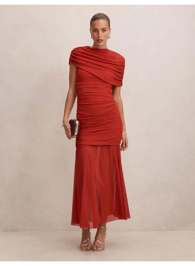 forever new Elouise Asym Cape Mesh Maxi - Image 1