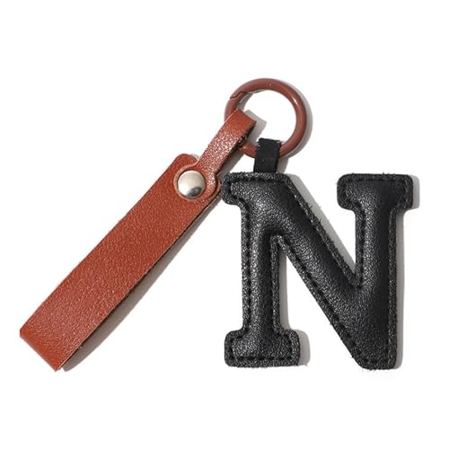 Hoheng Initial Keychain Car Keychain for Car Keys Leather Bag Charm Initial Letter Purse Charms Women's Keyrings & Keychains - Image 1