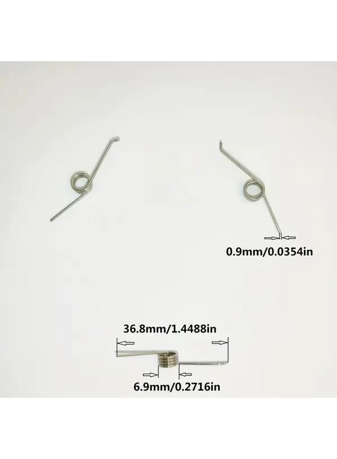 10 Pack SUS304 Stainless Steel Torsion Springs 0.9mm V Shape Wire Springs for Trash Can Lock Clips Rectangular Buckets - Image 2