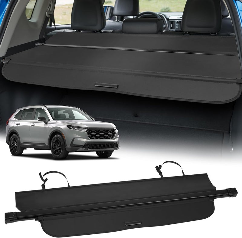 AUXMART غطاء شحن لسيارة هوندا CR-V CRV 2023 2024 2025 2026 غطاء أمان قابل للسحب مع قماش خلفي مقاوم للماء لغطاء شحن هوندا CRV (يشمل الهجين) - Image 1