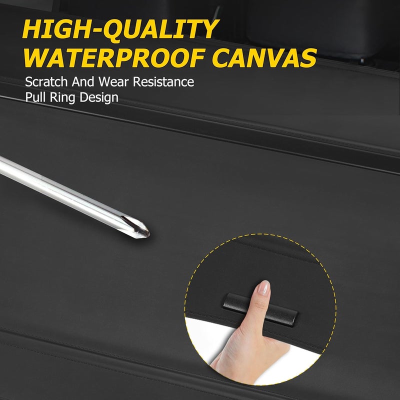 AUXMART غطاء شحن لسيارة هوندا CR-V CRV 2023 2024 2025 2026 غطاء أمان قابل للسحب مع قماش خلفي مقاوم للماء لغطاء شحن هوندا CRV (يشمل الهجين) - Image 5