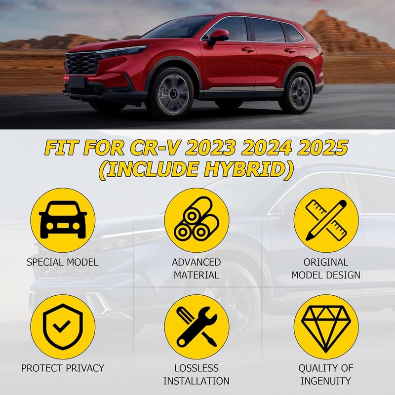 AUXMART غطاء شحن لسيارة هوندا CR-V CRV 2023 2024 2025 2026 غطاء أمان قابل للسحب مع قماش خلفي مقاوم للماء لغطاء شحن هوندا CRV (يشمل الهجين) - Image 2