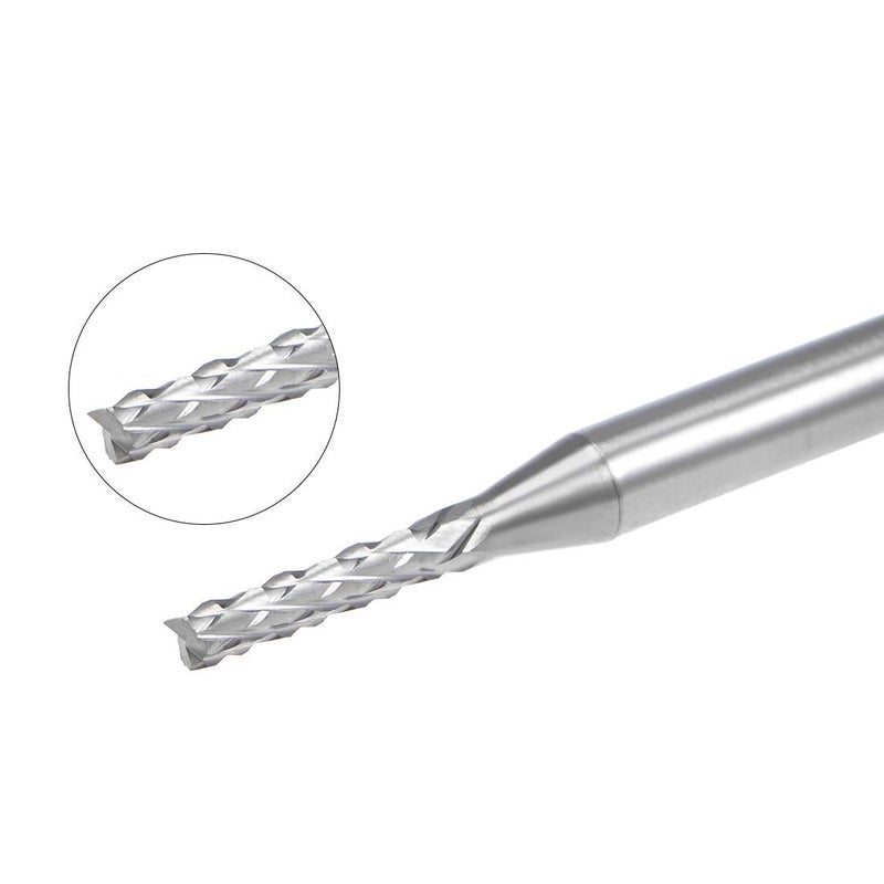 Nxtop 10Pcs 1.7mm Carbide End Mill Engraving Milling Cutter CNC Router Bits for PCB Machine, 1/8" Shank - Image 3