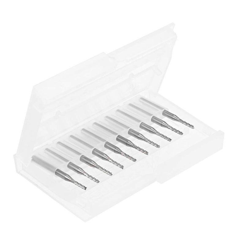 Nxtop 10Pcs 1.7mm Carbide End Mill Engraving Milling Cutter CNC Router Bits for PCB Machine, 1/8" Shank - Image 4