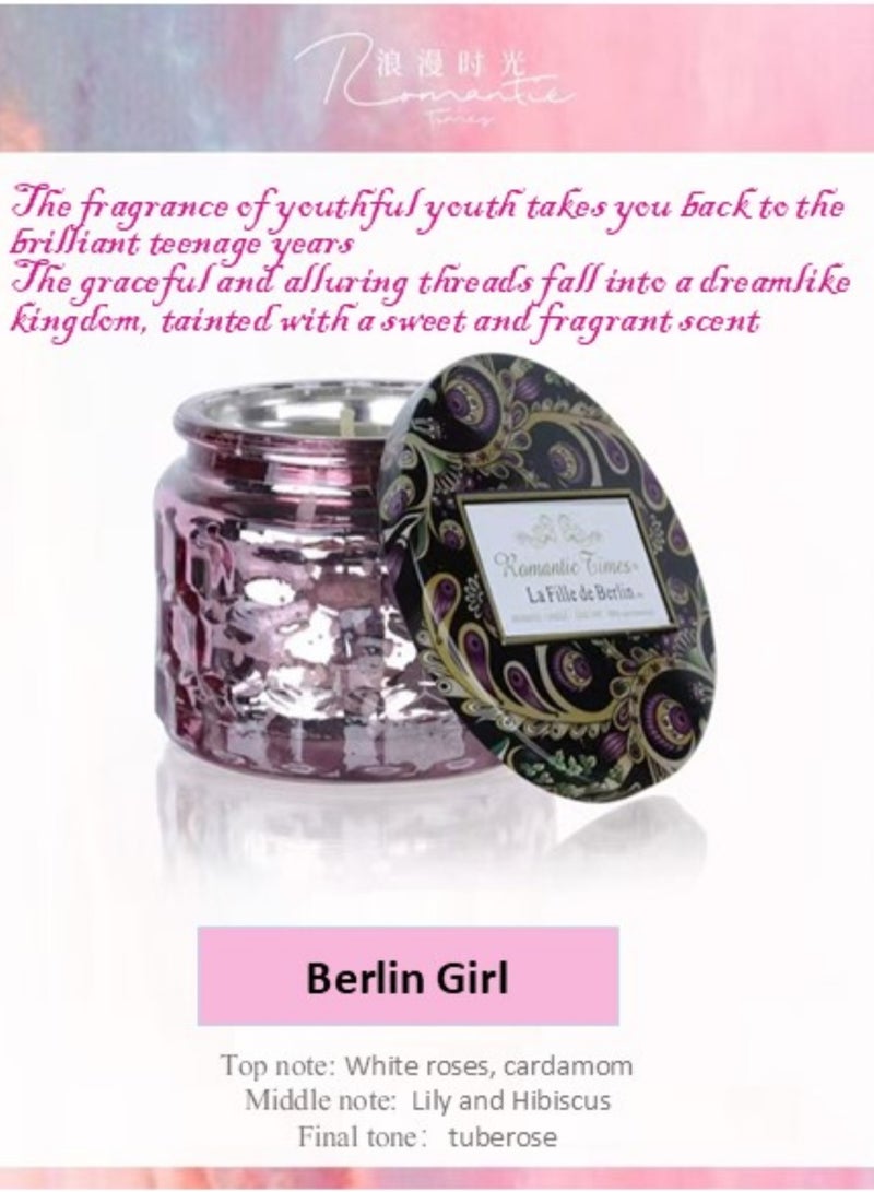 Scented Candle(Aromatherapy Candle) with  candle holder gift box -Berlin Girl - Image 2